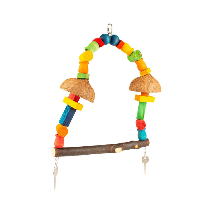 DUVO PLUS Birdtoy Colourful Swing With Cubes 12x45x45cm extra large