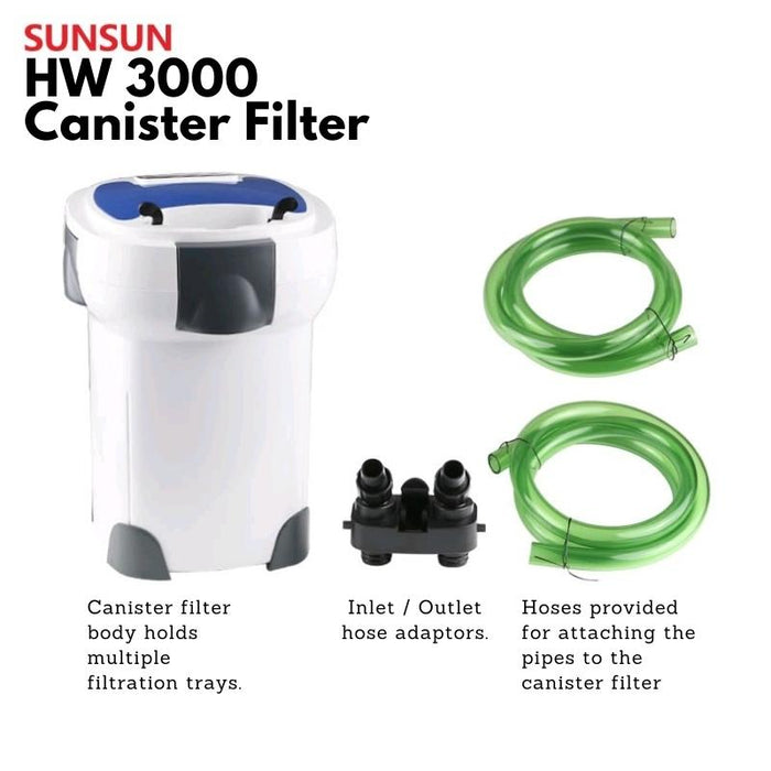 SUNSUN HW3000 Canister Filter (Extra Large Model w/UV)