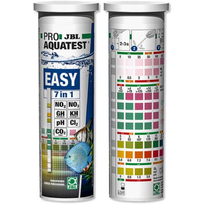 JBL Proaqua Easy 7in1 Test Strip (pH, KH, GH, NO2, NO3, Cl, CO2) 50 test
