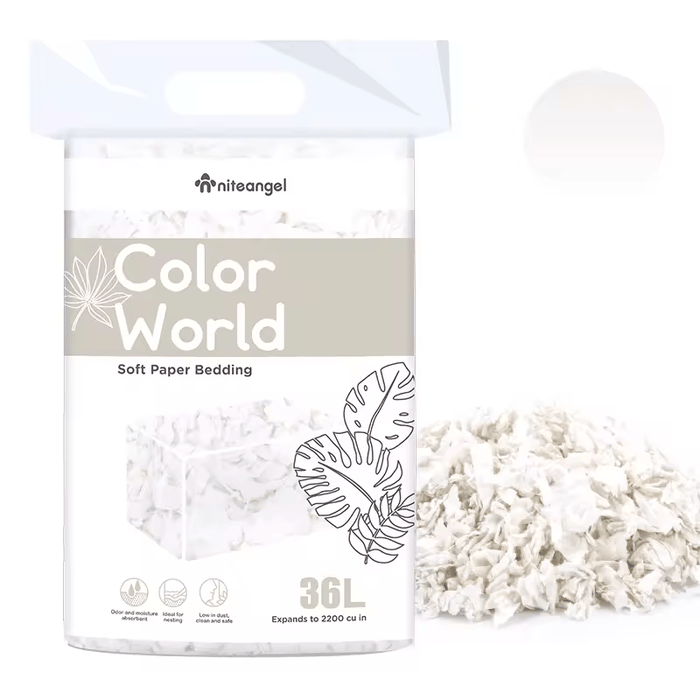 Niteangel Color World Soft Paper Bedding White (10/36L)
