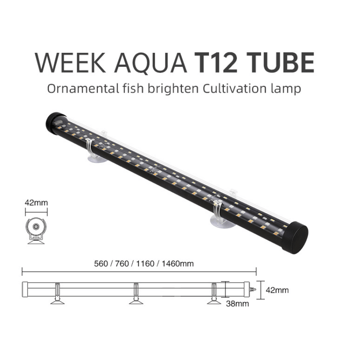 Week aqua T12 Submersible Tanning Light (2ft,3ft,4ft,5ft)-Full spectrum aquarium lamp