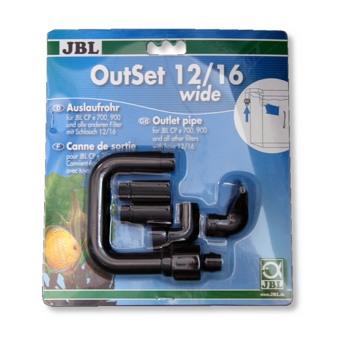 JBL OutSet wide 12/16 out pipe set / JBL OutSet wide 16/22 out pipe set - (Water return external aquarium filters)