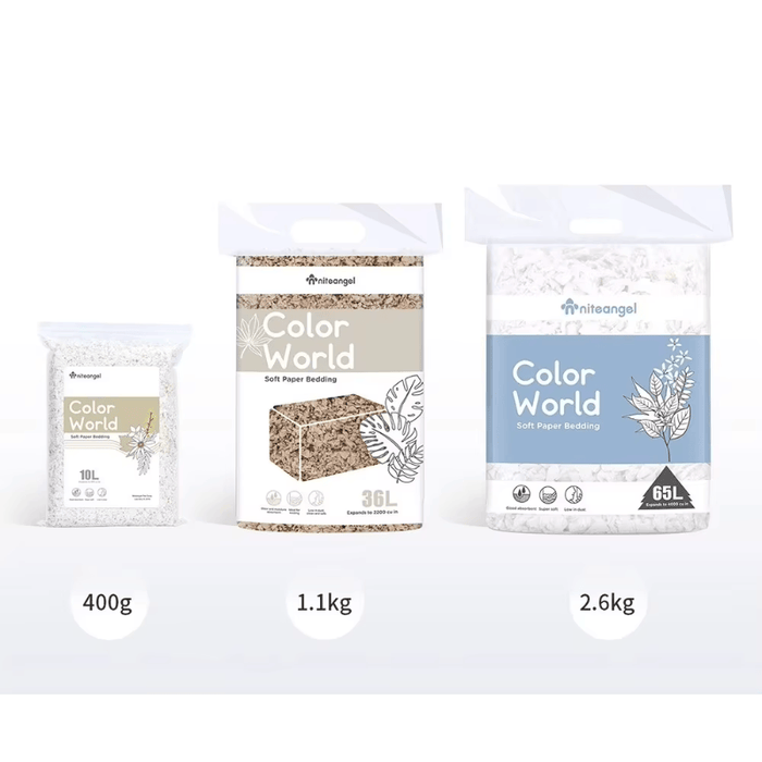 Niteangel Color World Soft Paper Bedding White (10/36L)