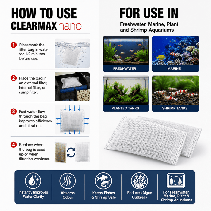ANS ClearMax Nano (2 Bags/Pack) - Crystal Clear Water in minutes