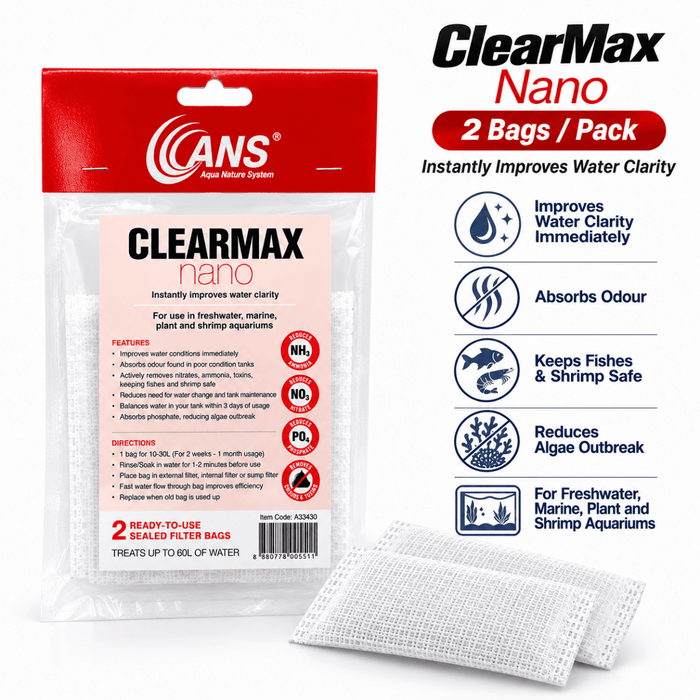 ANS ClearMax Nano (2 Bags/Pack) - Crystal Clear Water in minutes