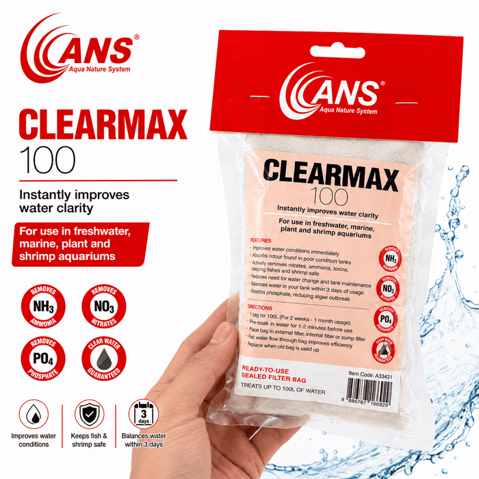 ANS Clearmax Aquarium Water Clarifier 100ml/250ml/500ml