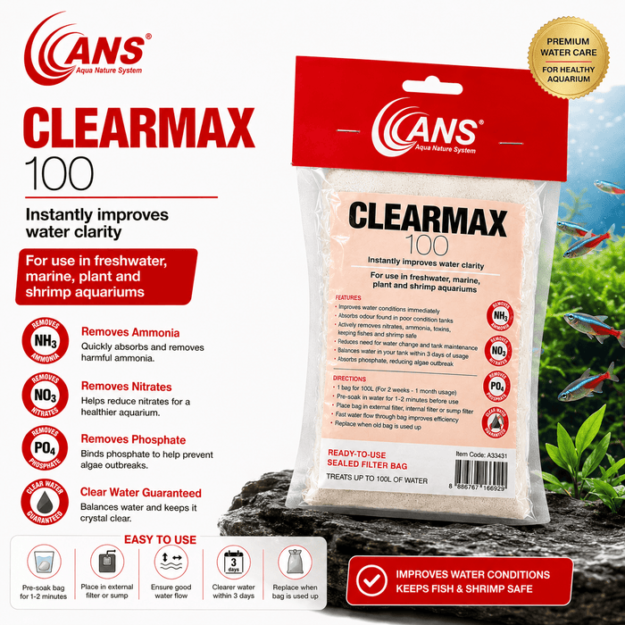 ANS Clearmax Aquarium Water Clarifier 100ml/250ml/500ml