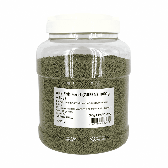 ANS Fish Feed (GREEN) Small/Medium 1000g