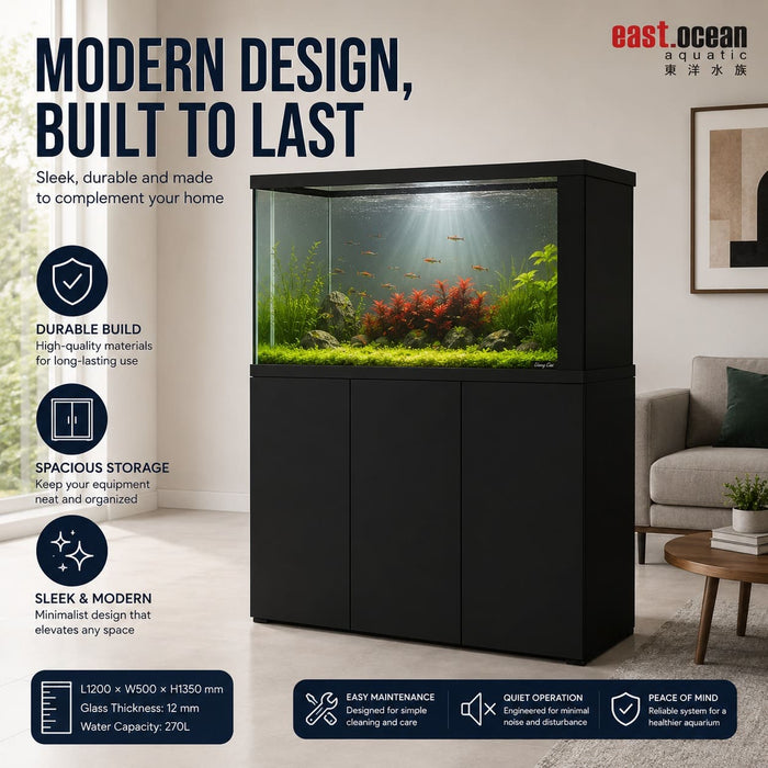 ANS Mastertank Legacy 120 Aquarium Tank (BLACK/WHITE)
