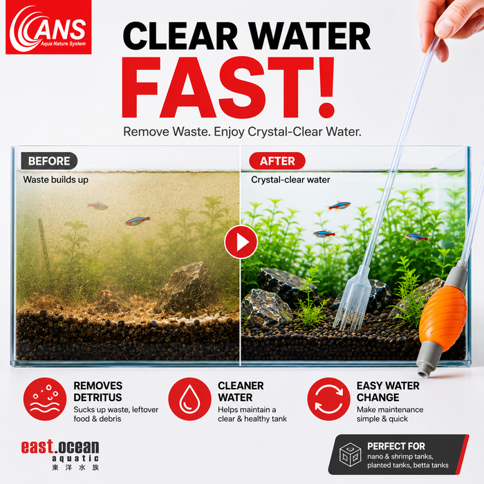 ANS NanoClean Siphon – Precision Aquarium Cleaner for Nano, Shrimp & Planted Tanks