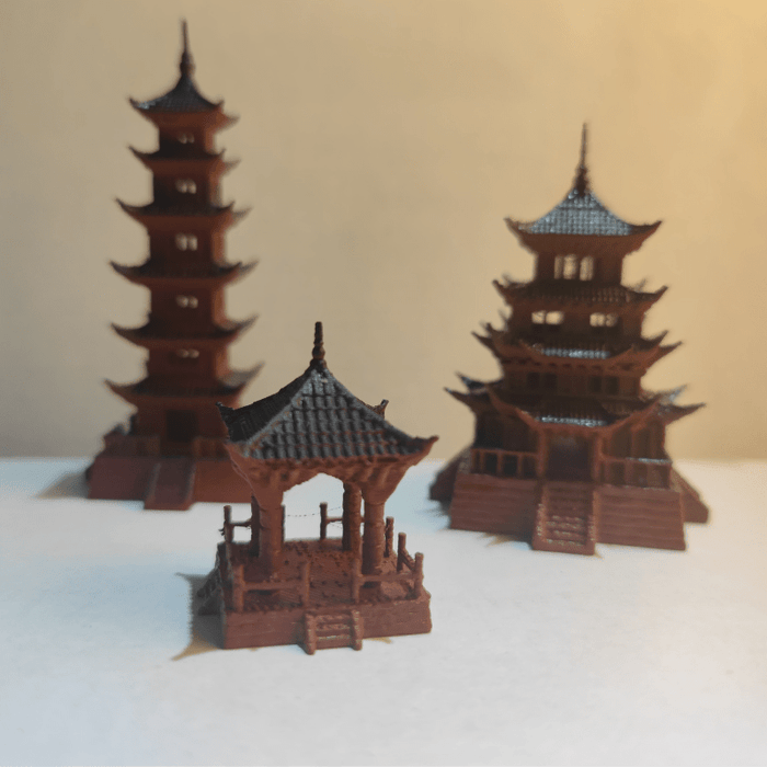 Aqua Artist Pagoda Ornament Large/ Small (3pcs/set)