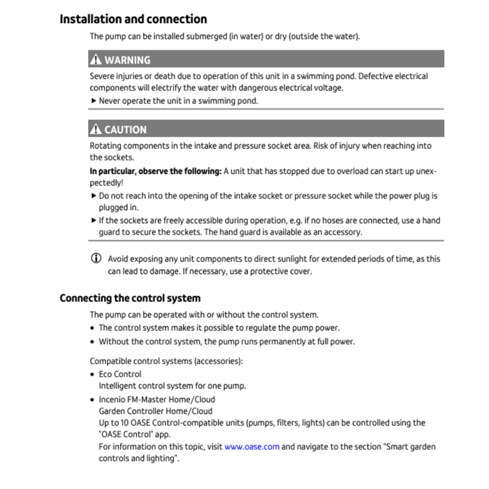 Oase AquaMax Eco Premium 6000/12000 (12V)(swim safe)