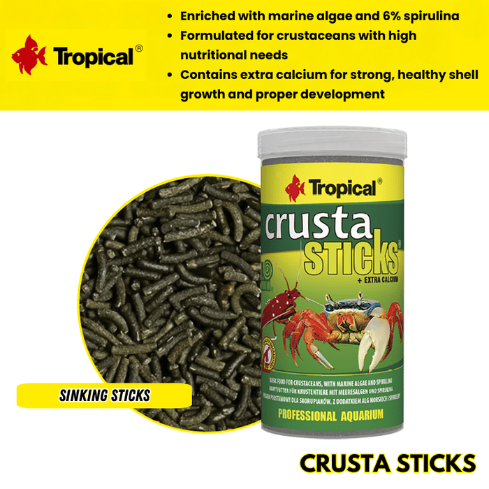 Tropical Crusta Sticks (crab and crayfish food)
