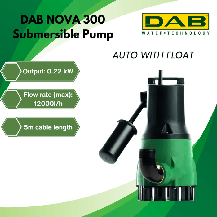 DAB NOVA 300 Submersible Pump (AUTO WITH FLOAT)