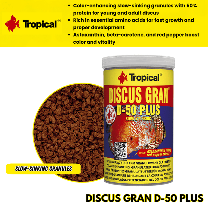 Tropical Discus Gran D-50 Plus (high color and growth)