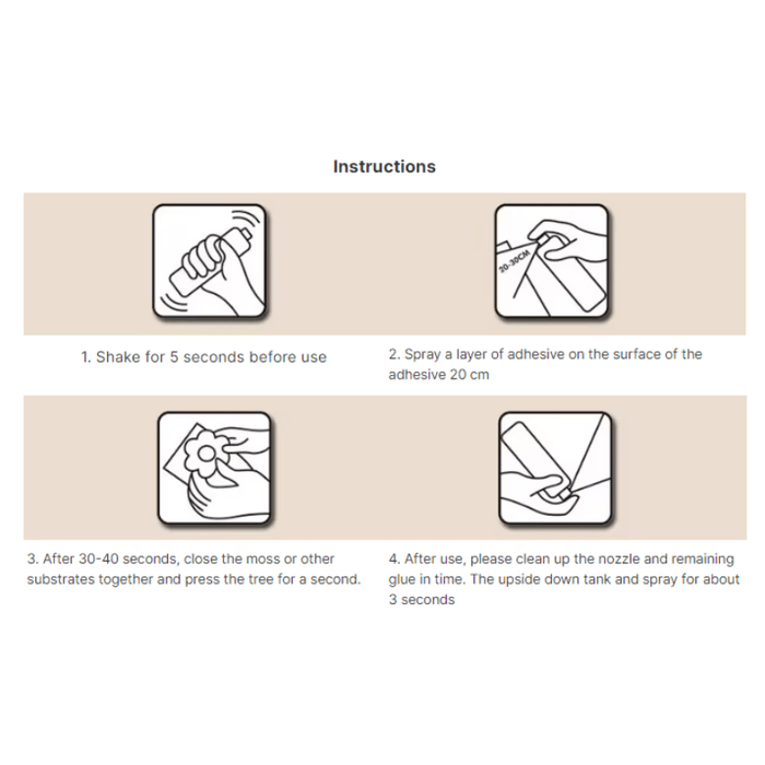 HOUYI Moss Glue (spray) easy to use glue by spraying