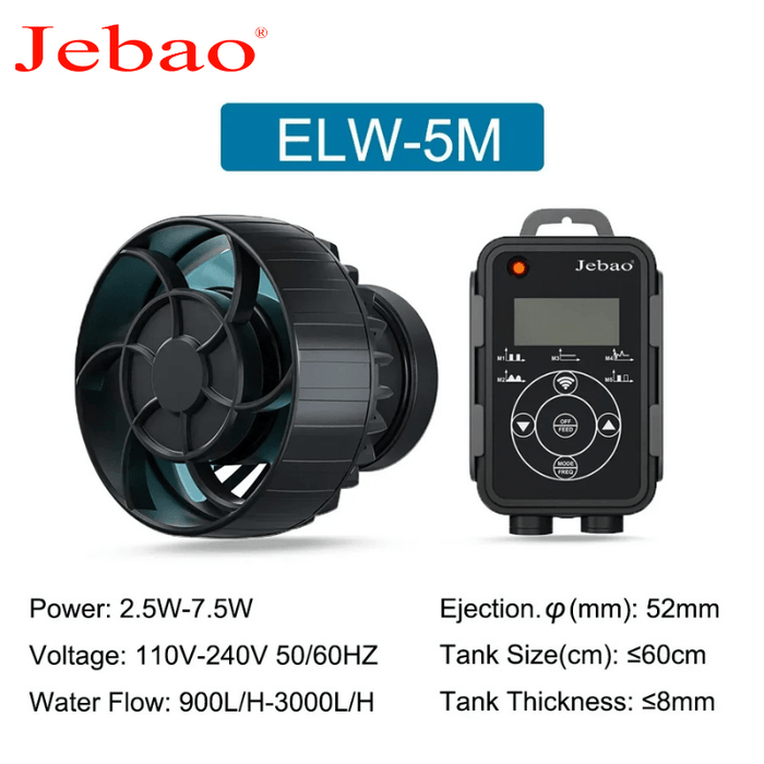 JEBAO ELW Wavemaker - (3M,5M,10M,20M,30M) Controller/Wi-Fi Mobile phone, Dual Control