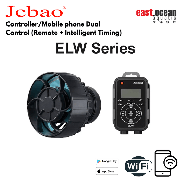 JEBAO ELW Wavemaker - (3M,5M,10M,20M,30M) Controller/Wi-Fi Mobile phone, Dual Control