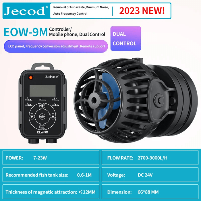 JEBAO EOW Wavemaker - (3M,5M,9M,16M,22M) Controller/Wi-Fi Mobile phone, Dual Control