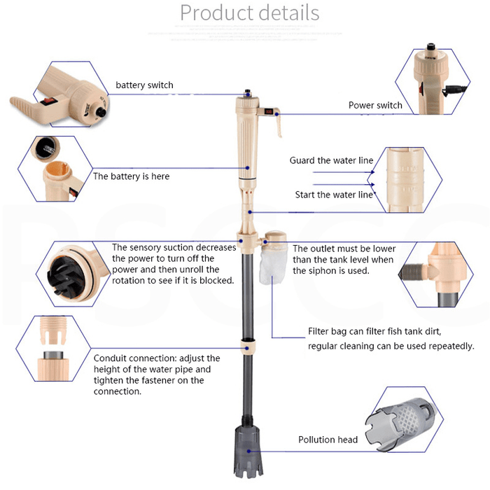 Electric fish tank sales cleaner