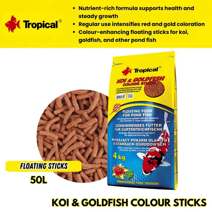 Tropical Koi & Goldfish Colour Sticks (colour booster)