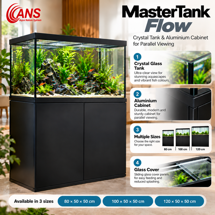 ANS Mastertank Flow 100 Aquarium Tank (BLACK/WHITE)