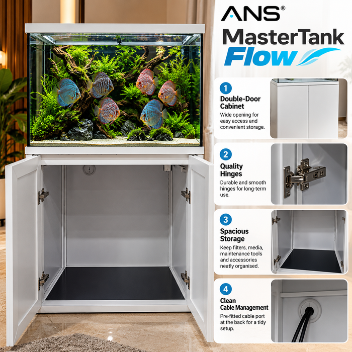 ANS Mastertank Flow 60 Aquarium Tank (BLACK/WHITE)