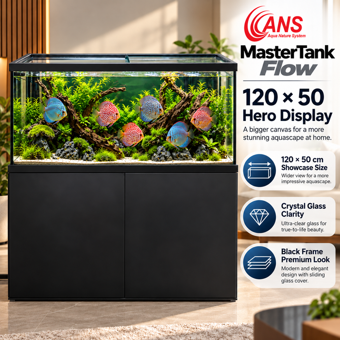 ANS Mastertank Flow 120 Aquarium Tank (BLACK/WHITE)