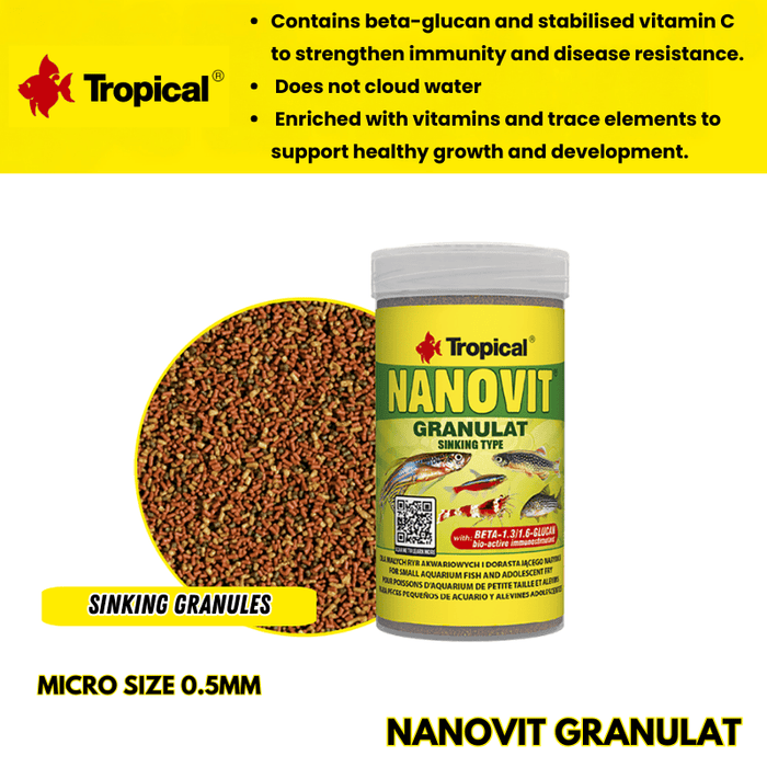 Tropical Nanovit Granulat (mini bits for smaller fish)