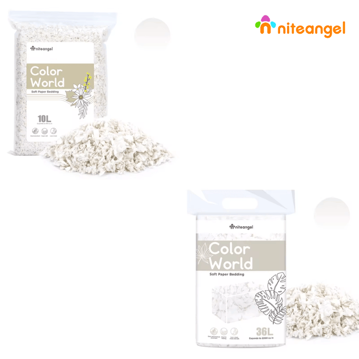 Niteangel Color World Soft Paper Bedding White (10/36L)
