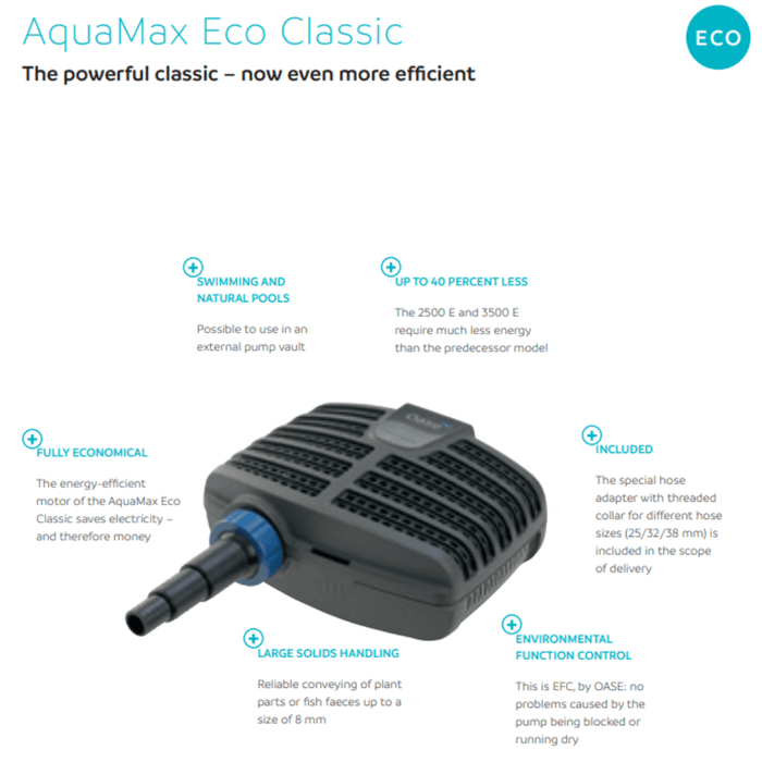OASE AquaMax Eco Classic (5500-17500l/h)(10m cable)