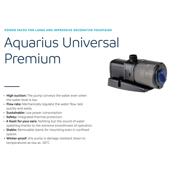 OASE Aquarius Universal Premium Fountain Pump (energy saving /10metre wire) (high jet)