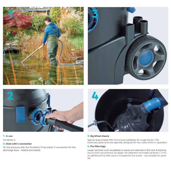 Oase PondoVac 5 Pool & Pond Vacuum cleaner (faster speed vaccuum)