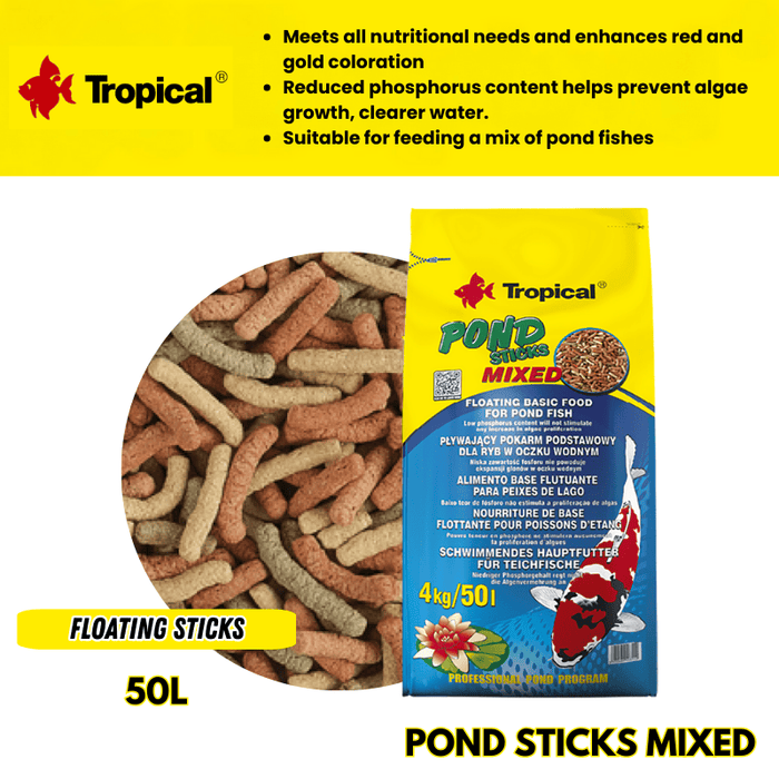 Tropical Pond Sticks Mixed (balance koi diet)