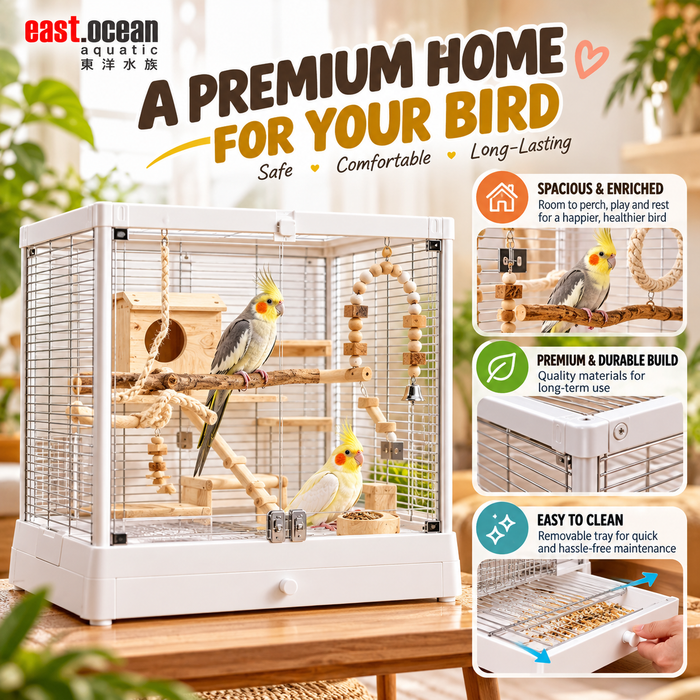 DAYANG B6047 Bird Cage (White) (67x49x57.5cm)