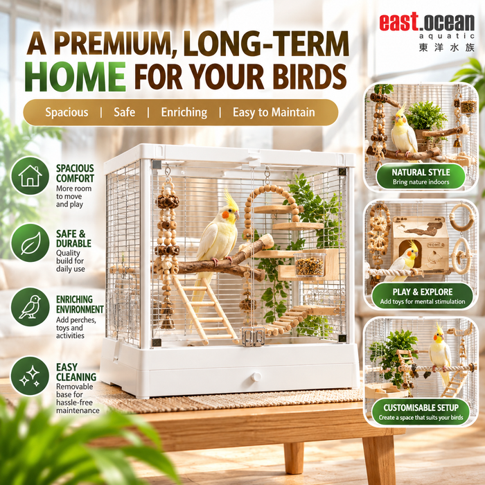 DAYANG B6047 Bird Cage (White) (67x49x57.5cm)