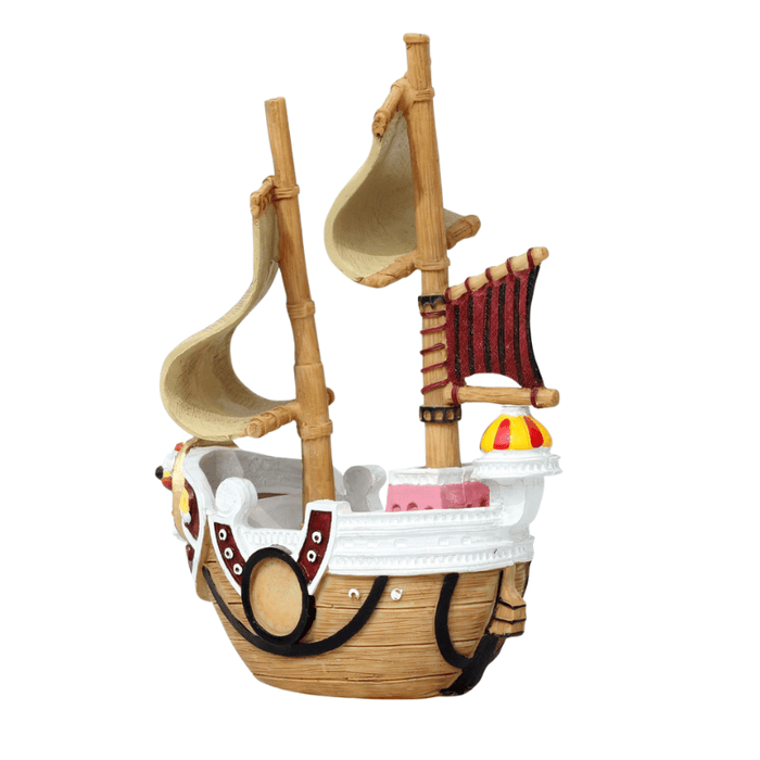 RQ2349 Cute Boat Aquarium Decoration