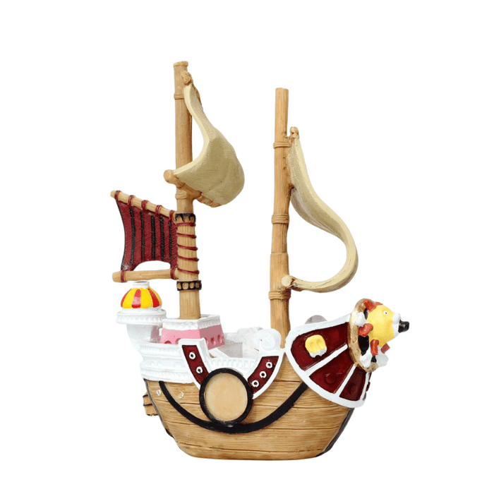RQ2349 Cute Boat Aquarium Decoration