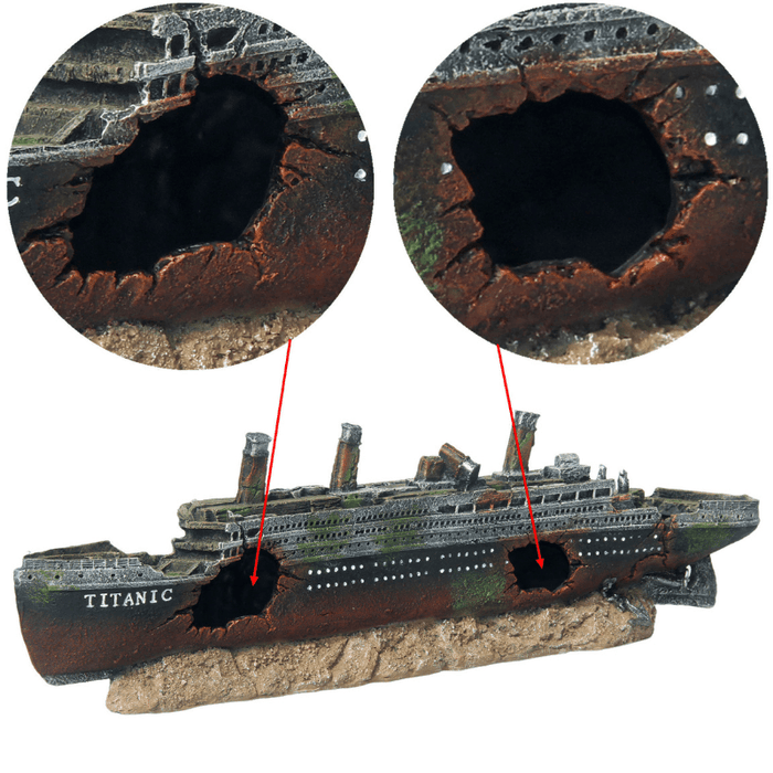 RQ2417L Titanic Ship L Aquarium Decoration