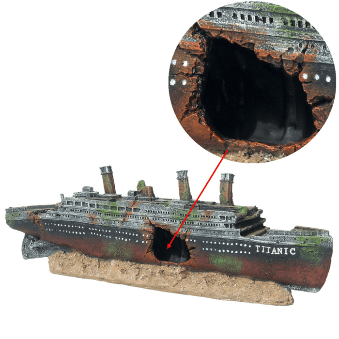 RQ2417M Titanic Ship M Aquarium Decoration