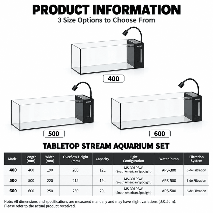 SUNSUN Stream tank 400B/500B/600B