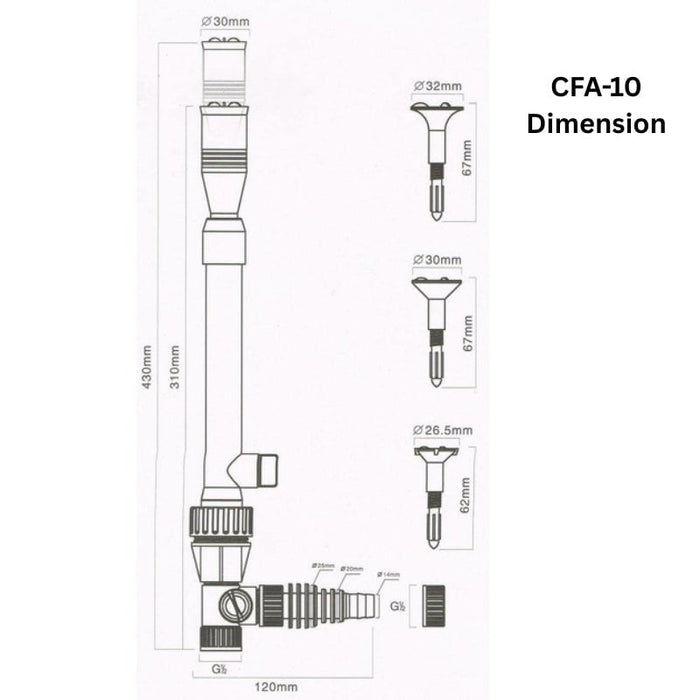 SUNSUN Fountain Pipe (Various size)
