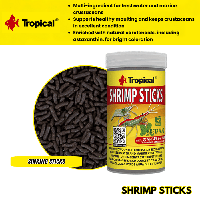 Tropical Shrimp Sticks (shrimp food with spirulina)