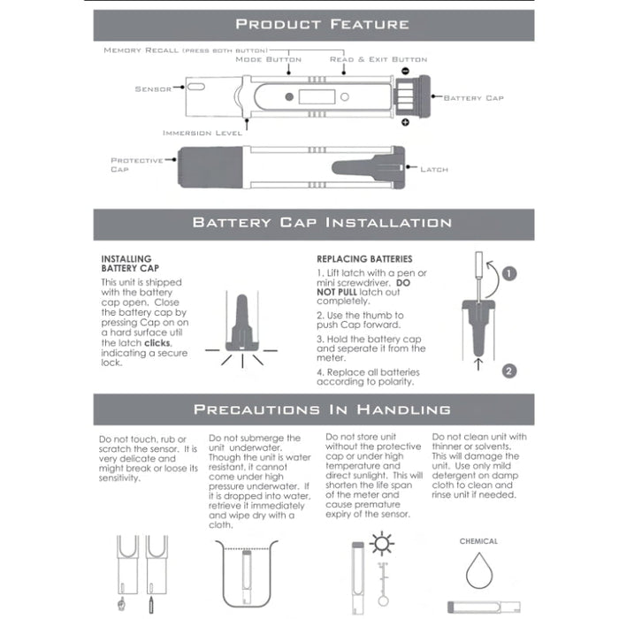 TRANS INSTRUMENT Eco pH Duo +M pen (pH/temp test with memory function)