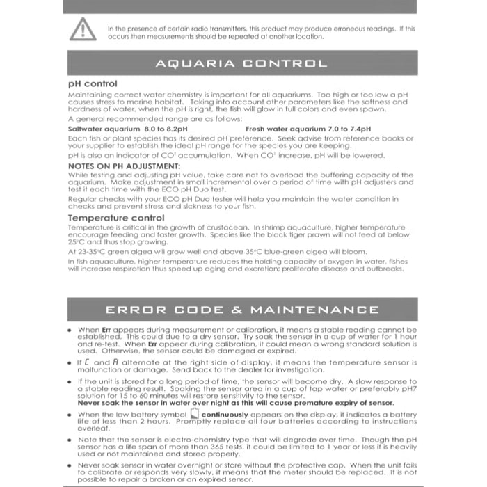 TRANS INSTRUMENT Eco pH Duo +M pen (pH/temp test with memory function)