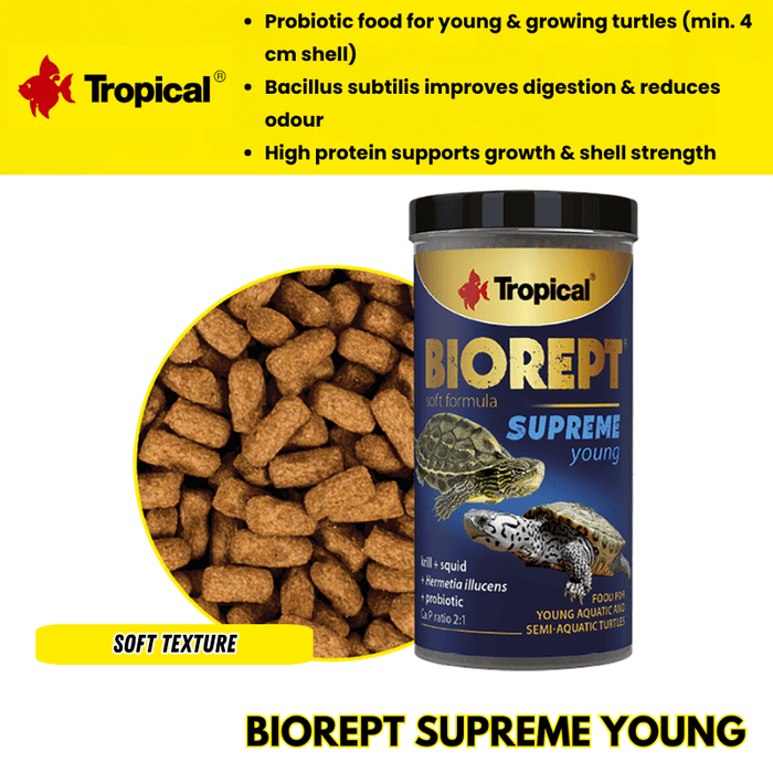 Tropical Biorept Supreme Young (Premium turtle feed, small pellet)