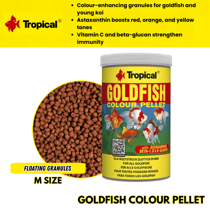 Tropical Goldfish Colour Pellet Size M (color enhancing)
