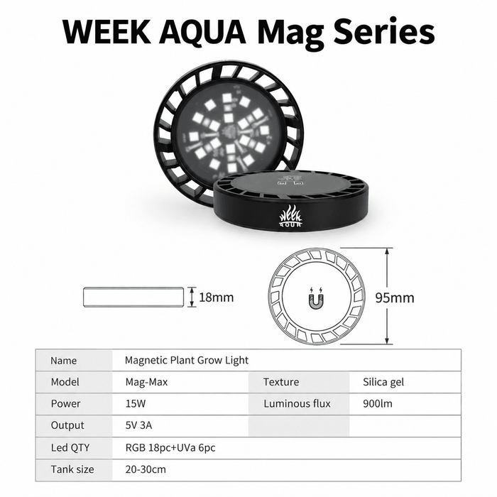 Weekaqua Mag-Max LED Plant Light