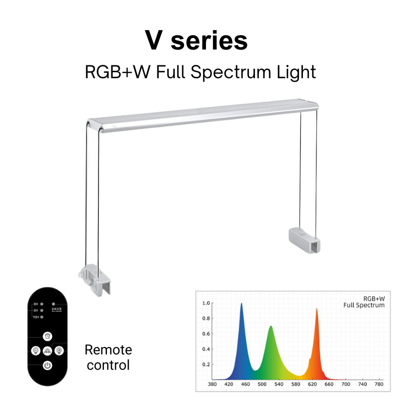 Week Aqua V-600SE-S RGB+W Light, Remote & High Stand — East Ocean
