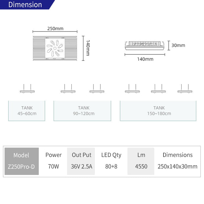 Week Aqua Z250 Pro light (Standard Style) (stand included)